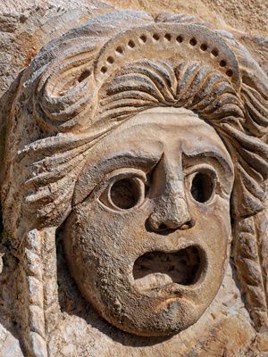 Kopf mit Angst im Ausdruck