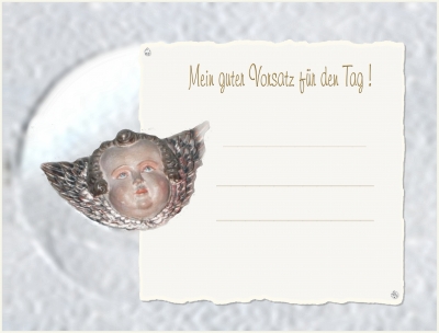 Engel mit guter Vorsatz für den Tag