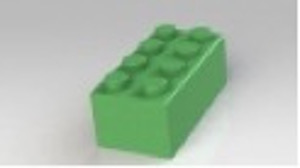 Seifenblase vor Baum hellgrüner Lego-Baustein