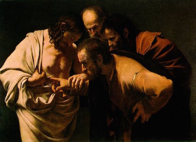 Michelangelo-Thomas schaut Wundmale Jesu