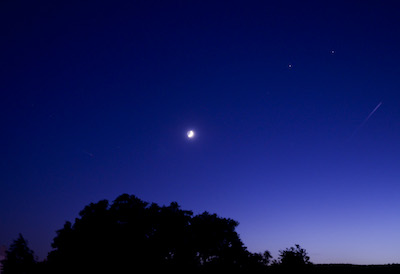 Nachthimmel mit Mond Nachthimmel mit Mond