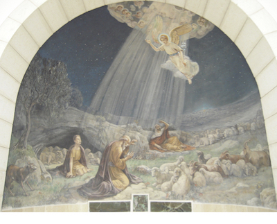 Deckengemälde Geburt Jesu mit Engel