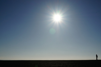 Allein mit der Wintersonne