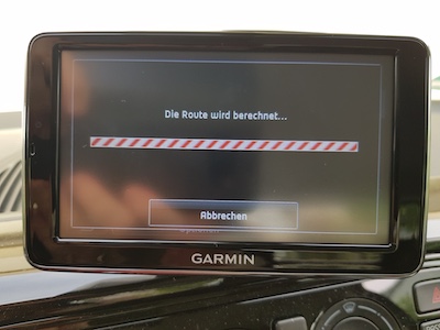 Bildschirm eines Navigationssystems