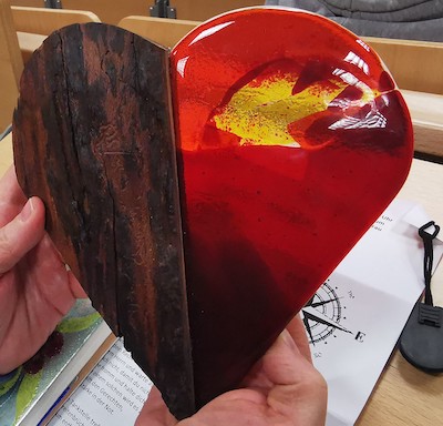 Herz mit verschiedenen Farben und Macken