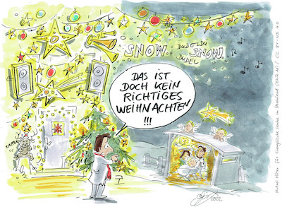 Cartoon-Das ist kein richtiges Weihnachten