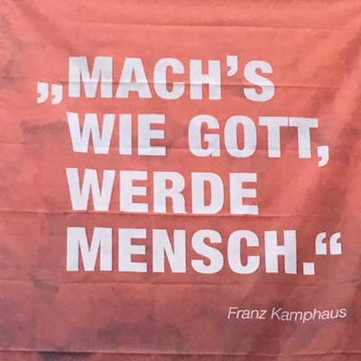 Transparent-Mach's wie Gott, werde Mensch.