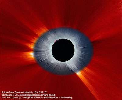 Sonnenfinsternis mit dem Aussehen eines Auges