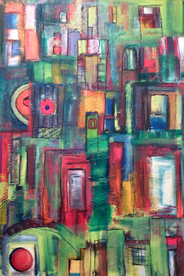 Gemalte bunte Türen Gemalte bunte Türen