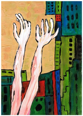 Hochgestreckte Hände