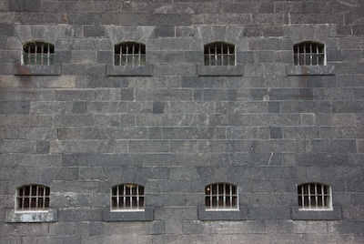 Fenster des Gefängnisses in Melbourne