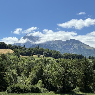 Bergpanorama in den fränzösischen Alpen