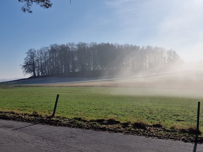 Landschaft mit Nebel Landschaft mit Nebel