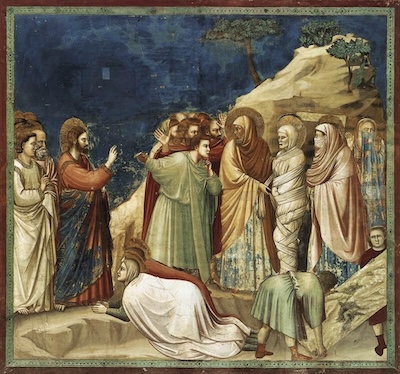 Giotto-Gemälde-Auferweckung des Lazarus